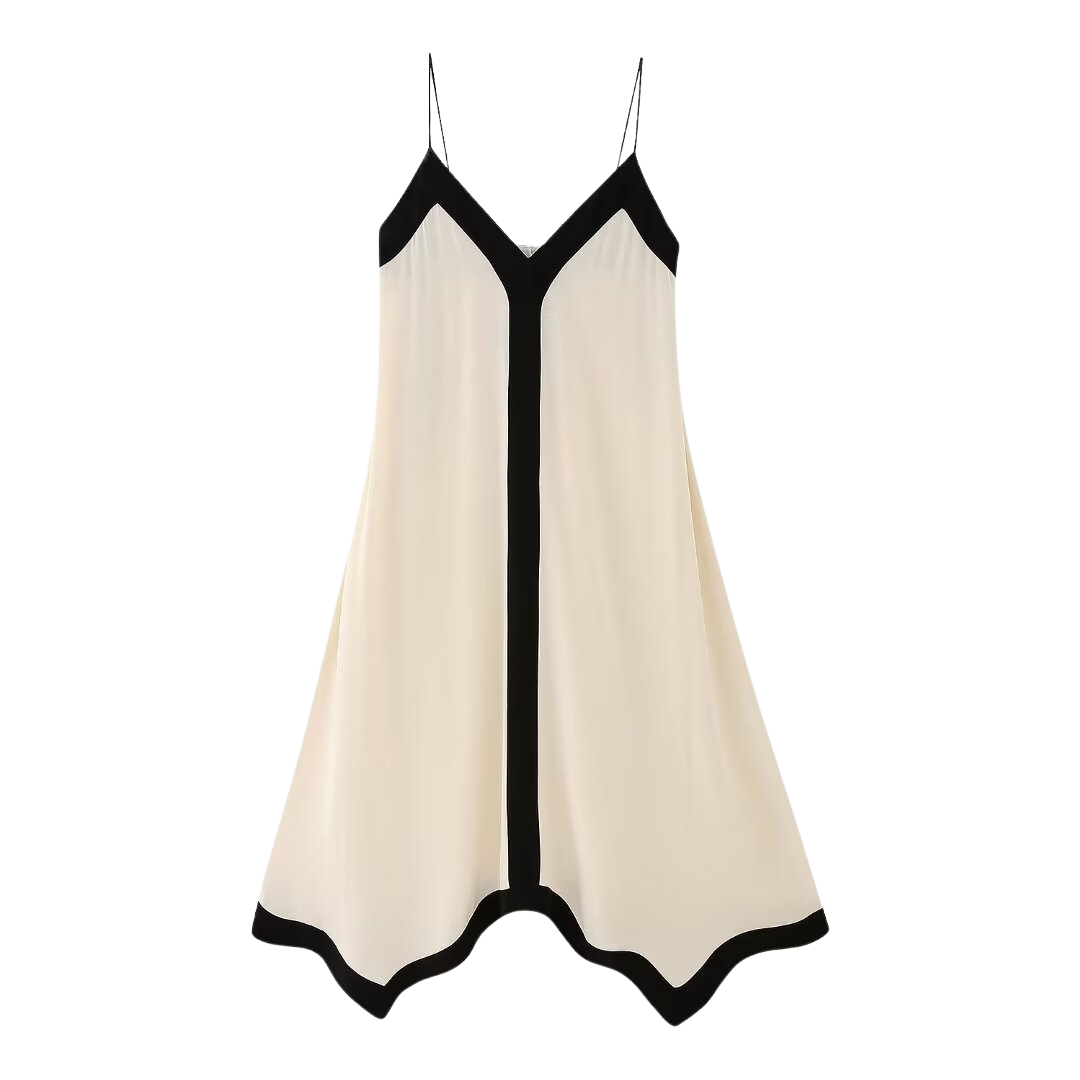 vestido casual longo com alças finas
