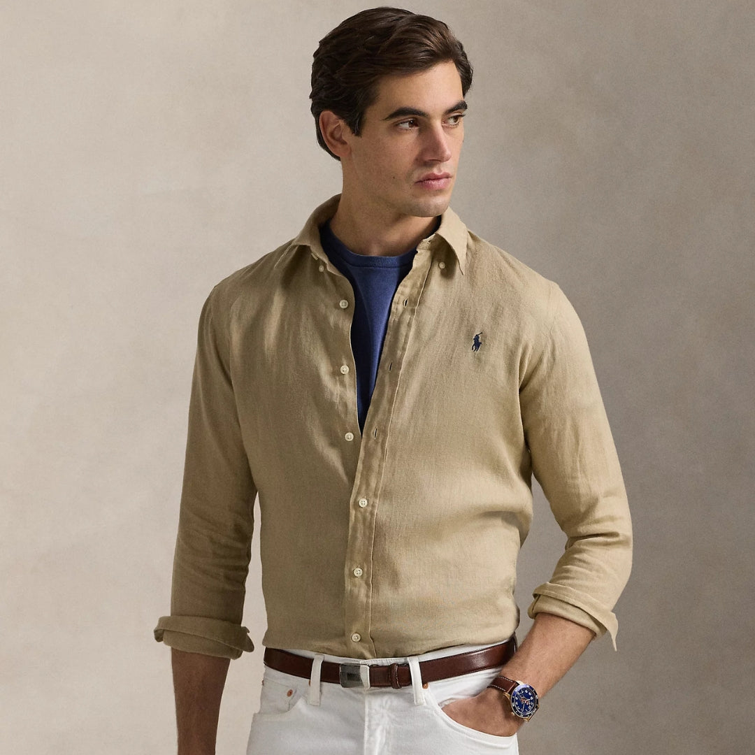 KIT RALPH L LINEN SHIRT [PAY 3 GET 5] +FREE WATCH